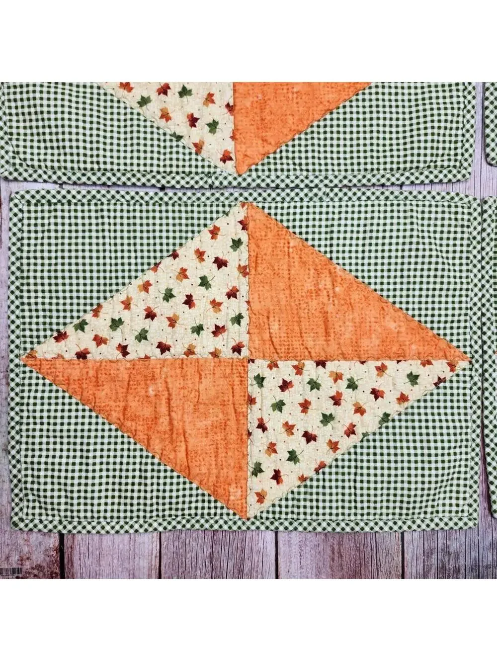 Set of 7 Handmade Fall Harvest Thanksgiving Placemats 16 x 12 Inches